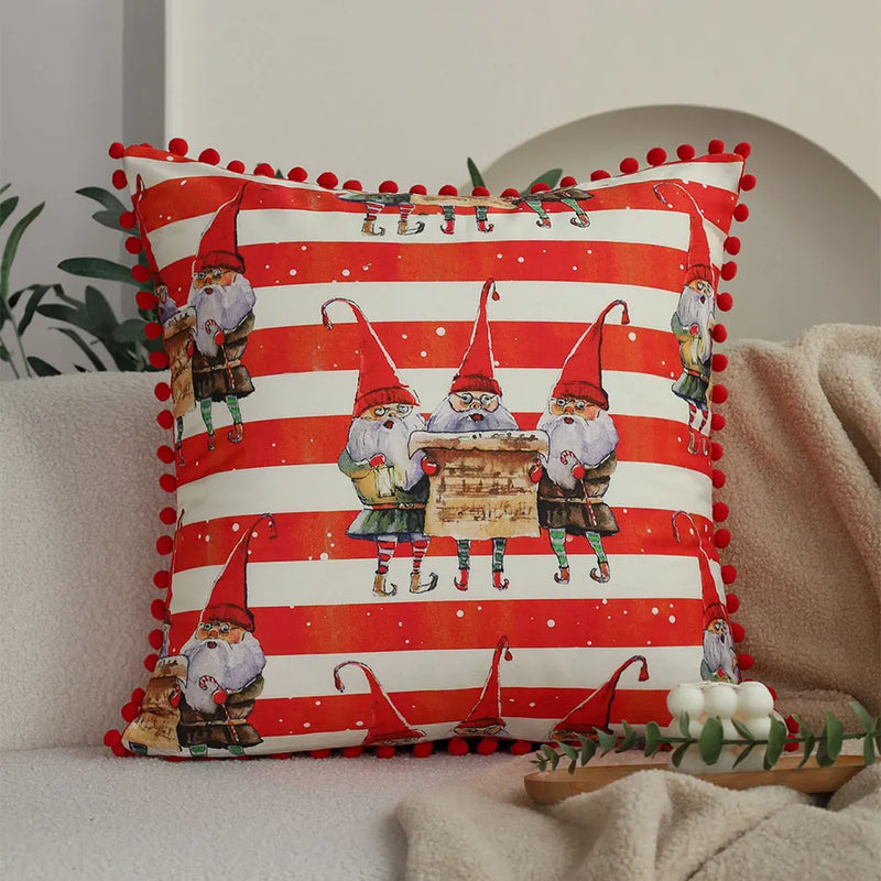 Axyaa Christmas Cushion Cover with Balls - Festive Living Room Decor - 45x45