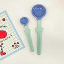 Axyaa Ceramic Tulip Spoon: Cute Kitchen Tableware Dessert Soup Spoon