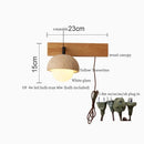 Axyaa LED Wall Lamps Indoor Bedroom Loft Pull Chain Yellow Travertine Vintage Wabi Sabi Mirror Light