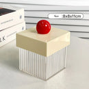 Axyaa Acrylic Cotton Ball & Swab Dispenser Jar - Makeup Organizer for Bathroom Vanity