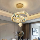 Axyaa Luxury Crystal Chandelier for Living Room and Bedroom Lighting