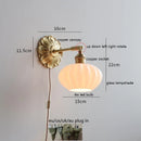 Axyaa Nordic Copper LED Wall Lights for Home Indoor Stair Mirror Bedroom Lamp