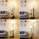 Nordic Vertical Floor Lamp with Coffee Table for Bedroom Living Room Study Sofa Bedside