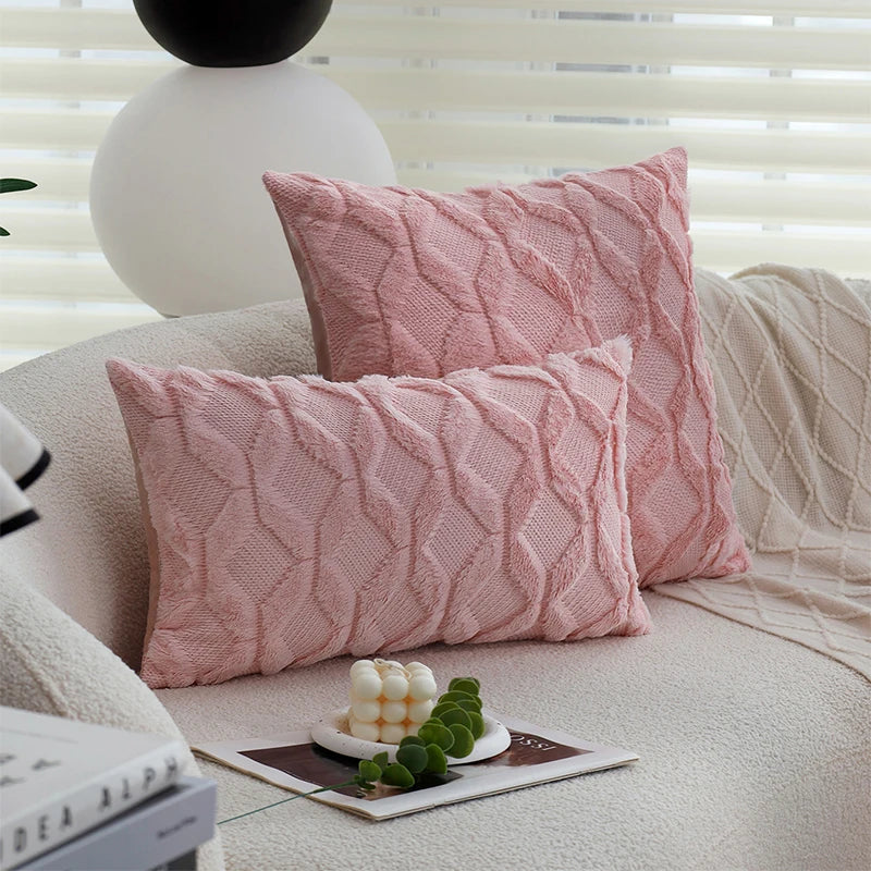 Axyaa Pink Cushion Cover Set - Stylish Sofa Decor Mix Sizes