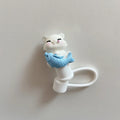 Axyaa Kawaii Cat Silicone Straw Toppers for 10mm Straws: Tumbler Charm Decoration