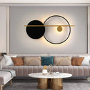 Axyaa Black Metal Moon Wall Lamp for Living Room Decor & LED Lighting