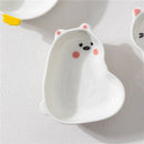 Axyaa Animal Ceramic Dish Set for Home Kitchen Seasoning - Japanese Style Mini Plate
