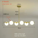 Axyaa 7-Light Magic Bean Glass Chandelier for Home Decor