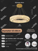 Axyaa High-End Crystal Pendant Chandelier: Luxury Modern Home Lighting
