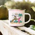 Axyaa Adventure Campfire Enamel Mug - Mountain Camper Coffee Cup