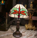 Axyaa Nordic Dragonfly Tiffany Style Desk Lamp for Home Decor