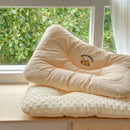 Axyaa Knitted Cotton Bean Velvet Headrest - Soft Touch, Neck Protection Pillow Core