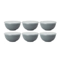 Axyaa Gray Plastic Bowl with Lid Set for Home Kitchen, Restaurant, RV, Camping