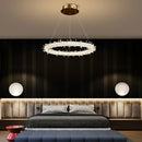 Axyaa Crystal Chandelier for Living Room - Modern Indoor Lighting Fixture
