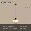 Axyaa Walnut Pendant Light: Vintage Style Glass LED Lamp for Home and Office