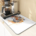 Axyaa Cheetah Print Absorbent Drying Mat & Coasters Set