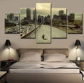 Axyaa Walking Dead Decor Canvas Art - 5 Piece Living Room Wall Print