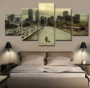 Axyaa Walking Dead Decor Canvas Art - 5 Piece Living Room Wall Print