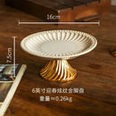Axyaa Ceramic Dessert Plate Set. High-Footed, European-Inspired Design for Elegant Dining.