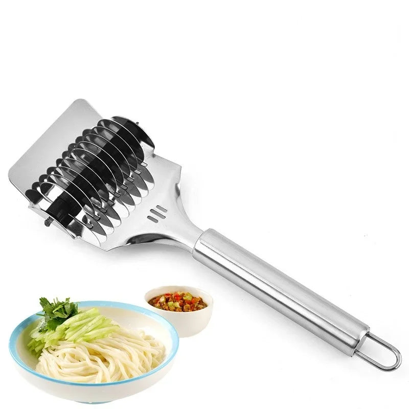 Axyaa Stainless Steel Pasta Maker Noodles Cutter Crusher Kitchen Gadget