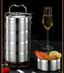 Axyaa 316 Stainless Steel Insulated Bento Lunch Box, 4-Layer Anti-Overflow Design