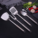 Axyaa Stainless Steel Kitchen Utensils Set - Spatula, Spoon, Colander - Cooking Tools
