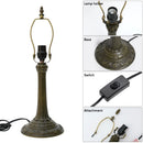 Axyaa Antique Brass Lamp Base for 8"/12" Shade with E27 Holder