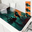 Axyaa Halloween Skeletons Kitchen Drying Mat