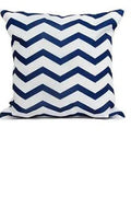 Axyaa Navy Blue Linen Throw Pillow Cover 45x45 Square Sofa Cushion Case