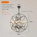 Axyaa Retro Birdcage Crystal LED Pendant Chandelier for Home Decor