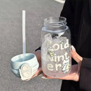 Axyaa Kawaii Matcha Coffee Tumbler 500ml - BPA-Free Cute Straw Cup for Kids & Women