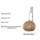 Axyaa Handmade Rattan Lantern Pendant Lights for Wabi-sabi Restaurant and Zen Dining