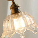 Axyaa Nordic LED Glass Wall Lights Brass Pull Chain Stair Fixture