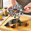 Axyaa Magnetic Stainless Steel Measuring Spoons Set of 8 Dual Sided Stackable Spoons