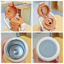 Axyaa Cartoon Vacuum Thermos Flask With Straw for Hot/Cold Drinks
