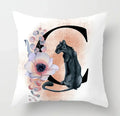 Axyaa Flower Cat Alphabet Pillowcase 45x45cm Cushion Cover, Modern Home Decor