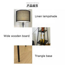Modern Wooden LED Floor Lamp with Shelf Storage by Axyaa