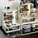 Axyaa Rotating Makeup Organizer with Drawers - Stationery Storage Box for Vanity