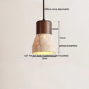Axyaa Yellow Travertine LED Pendant Lights for Modern Living Spaces