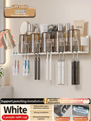 Axyaa 3-in-1 Bathroom Organizer: Toothbrush, Toothpaste, Electric Brush Holder Shelf Rack