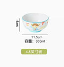 Axyaa Children's Rice Bowl Set: Cartoon Rice Bowl & Ceramic Tableware