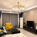 Axyaa Luxury Crystal Chandelier Pendant Lamp for Elegant Living Spaces