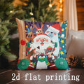 Axyaa Christmas Print Pillow Covers for Sofa Bedroom Car