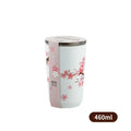 Axyaa Cherry Blossom Stainless Steel Thermos Mug Double Wall Heat Resistant Bottle