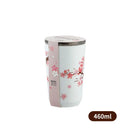 Axyaa Cherry Blossom Stainless Steel Thermos Mug Double Wall Heat Resistant Bottle
