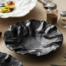 Axyaa Ceramic Western Dining Plate Set for High-End Restaurants & Home - Pleated Design