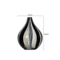 Axyaa Stripes Glass Vase Desk Decoration Floral Vases Room Aesthetic Decor