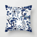 Axyaa Blue Geometric Floral Printed Pillow Case - Soft Cushion Cover
