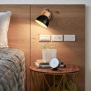 Axyaa Nordic Wooden Wall Lamp Macaroon Steering Head for Bedroom & Living Room Lighting