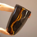 Axyaa Crack Glass Vase Flower Pot for Terrarium or Floral Arrangements